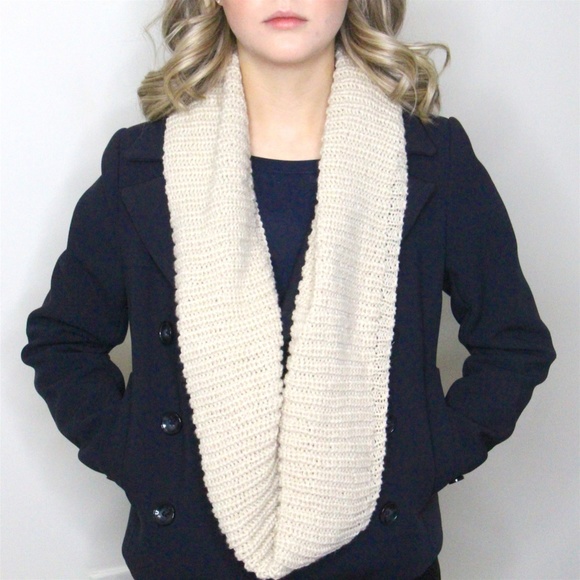 Infinity Knit Scarf in Warm Beige - Picture 4 of 4